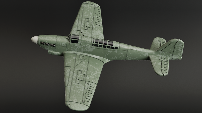 Fairey Fulmar Mk.II - Battle Planes of WWII - 1/200 Scale - wargame3d