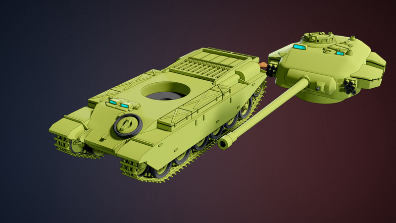 Centurion Tank Mk.3 - 28mm Scale - Bolt Action - wargame3d