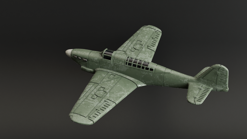 Fairey Fulmar Mk.II - Battle Planes of WWII - 1/200 Scale - wargame3d