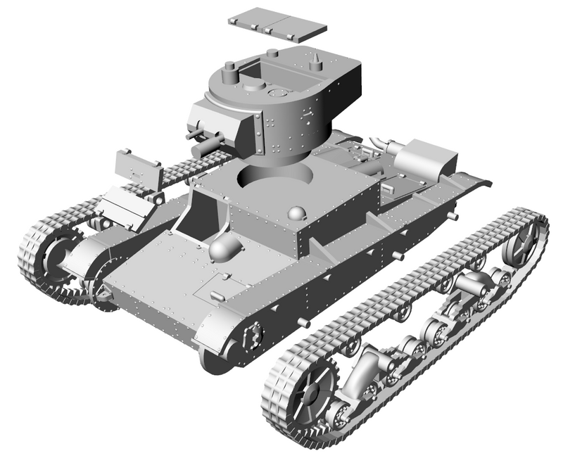 ОТ-130 Flamethrower Tank - Russian Army - Bolt Action - wargame3d- 28mm Scale