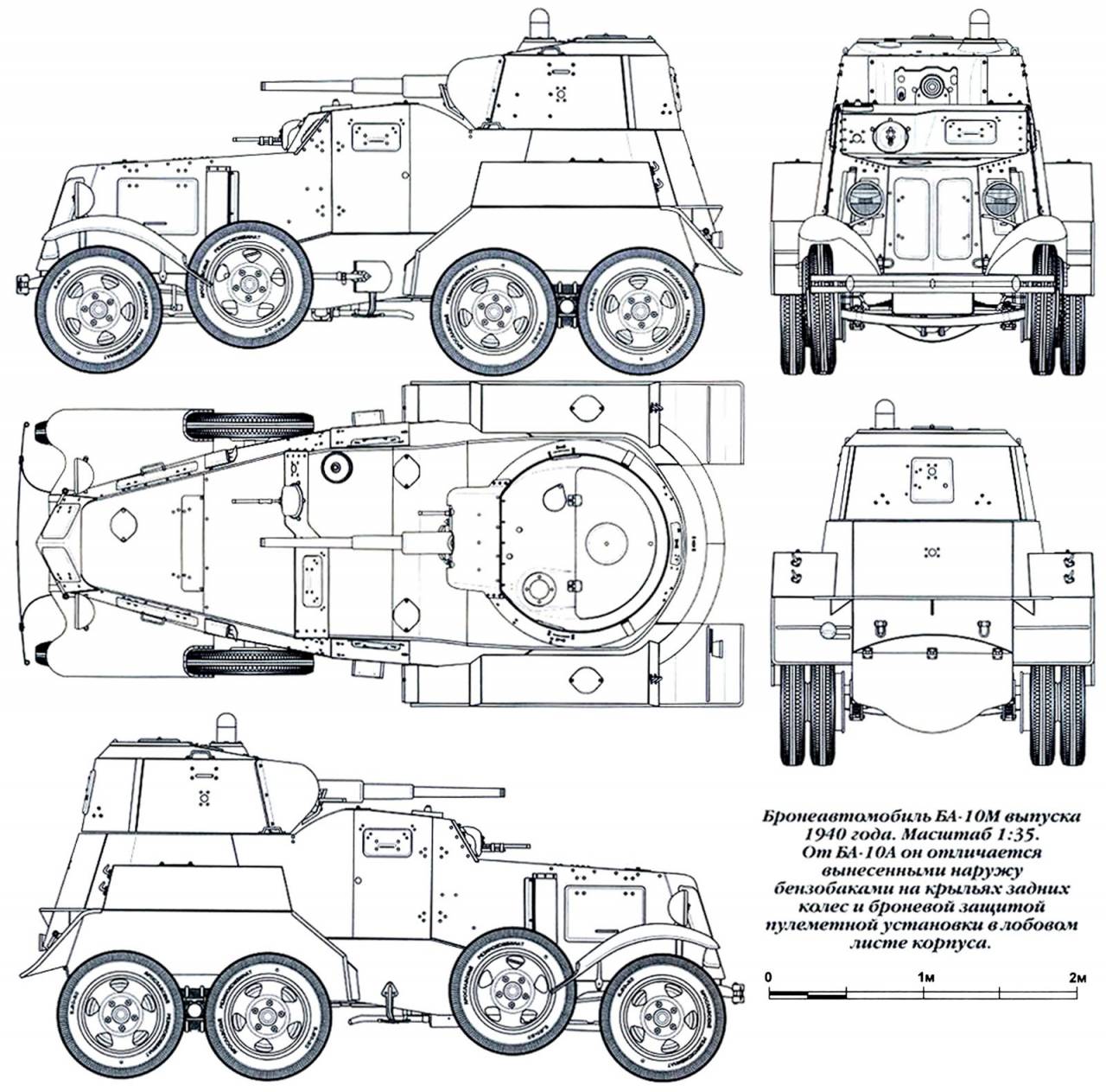 BA-10 Armored Car - Russian Army -  wargame3d- 28mm Scale