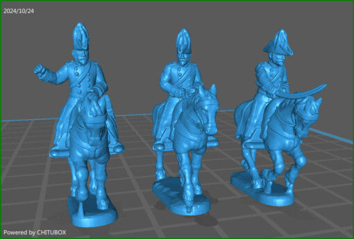 15mm Austrian Generals 1848-66 - 3 minis - MC Minis