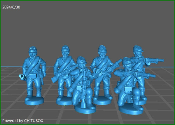 15mm Piedmontese Carabinieri Genovesi skirmishing - 6 minis