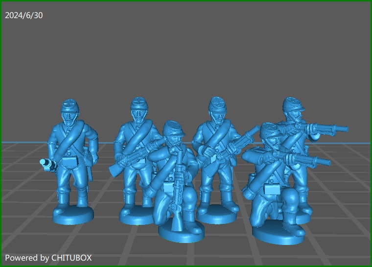 15mm Piedmontese Carabinieri Genovesi skirmishing - 6 minis