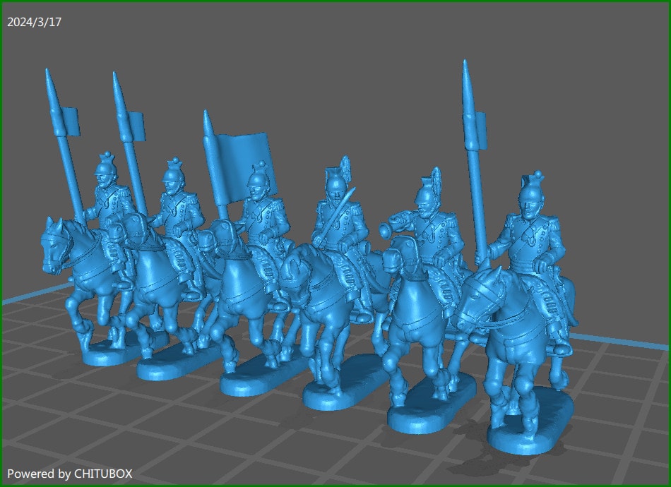 15mm Neapolitan Lancers 1860-61 - 6 minis