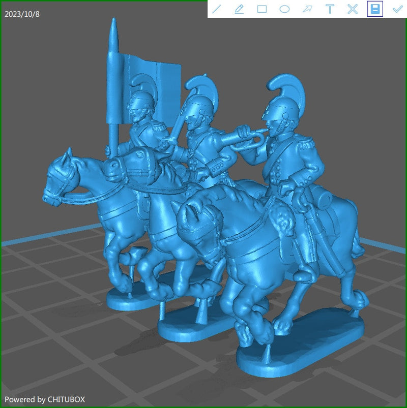 Piedmontese Heavy Cavalry 1848-66 - 9 Minis - 15mm Scale - Historical Wargaming - Resin