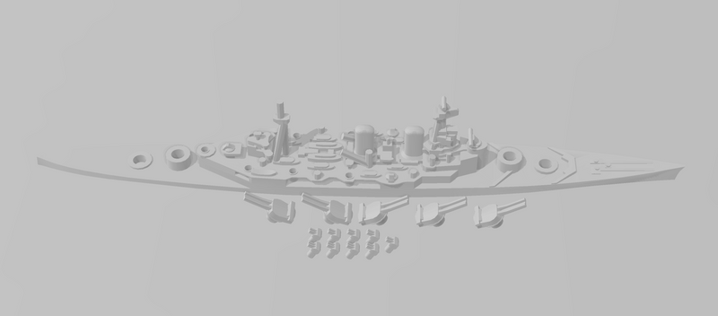 Admiral - Royal UK Navy - Rotating Turret - Wargaming - Naval Miniature