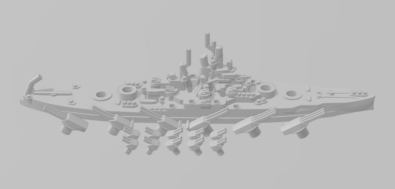 Nevada - US Navy - Rotating Turret - Wargaming - Naval Miniature