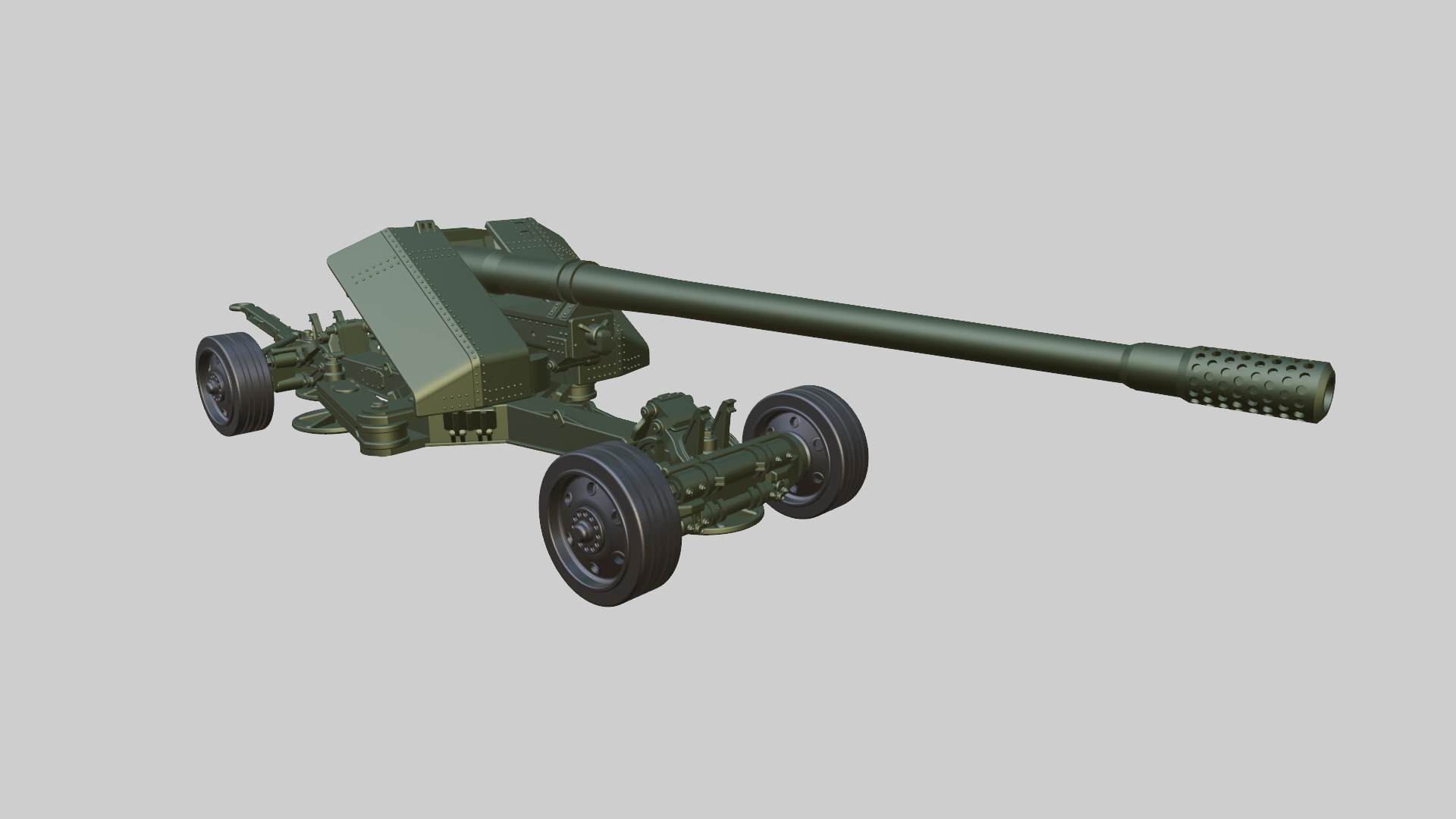 Pak 44 128mm Anti-Tank Gun - German Army -  wargame3d- 28mm Scale