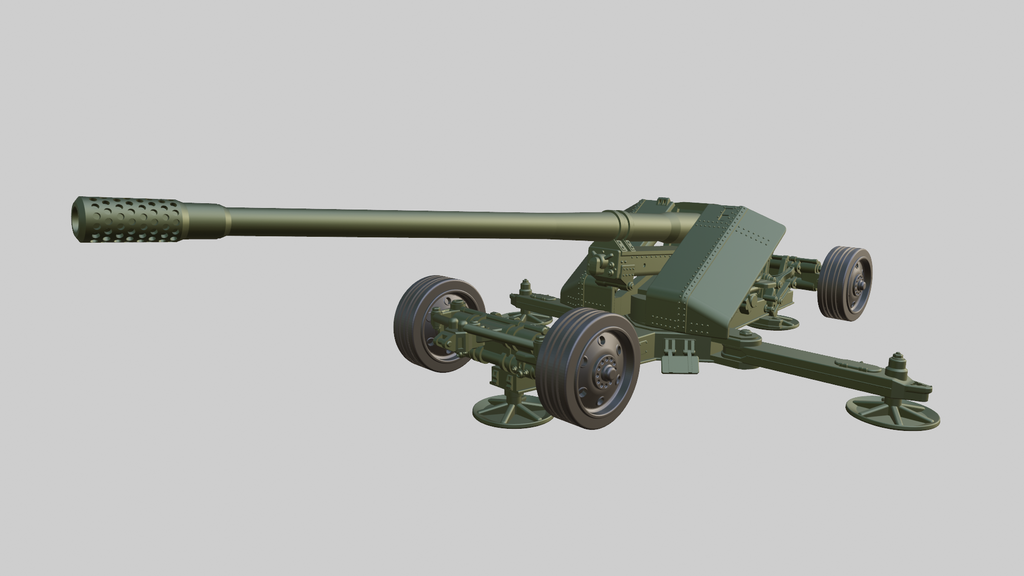Pak 44 128mm Anti-Tank Gun - German Army - Bolt Action - wargame3d- 28