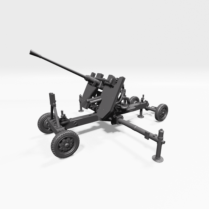 Bofors 40mm anti-aircraft gun Wz.36 - Polish Army - 28mm Scale - Bolt Action - wargame3d