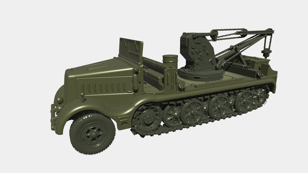Sd.Kfz.9-1 - Crane vehicle - German Army - 28mm Scale - Bolt Action - wargame3d