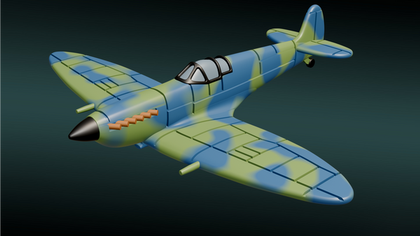 Supermarine Seafire Mk.III  - Battle Planes of WWII - 1/200 Scale - wargame3d