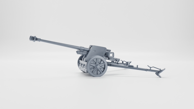 Anti Tank gun 7.5cm PAK 40 - wheeled+on cross - WWII - German Army -  wargame3d - 28mm Scale