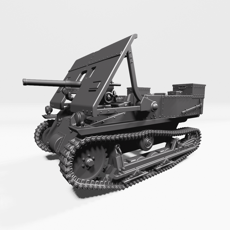 Carden-Loyd Mk.VI with 47mm Gun- Belgan Army - 28mm Scale - Bolt Action - wargame3d