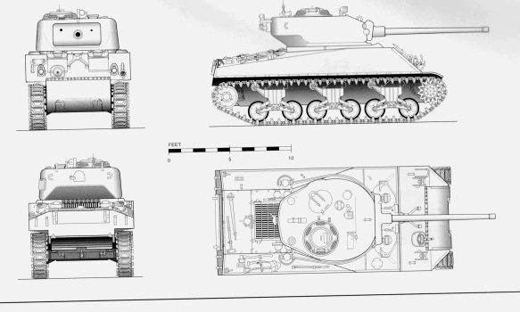 Sherman M4A2 76mm - US Army - Bolt Action - wargame3d- 28mm Scale