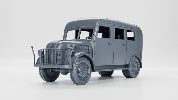 Steyr Type 1500A OMNIBUS Ambulance - WWII - German Army - Bolt Action - wargame3d - 28mm Scale