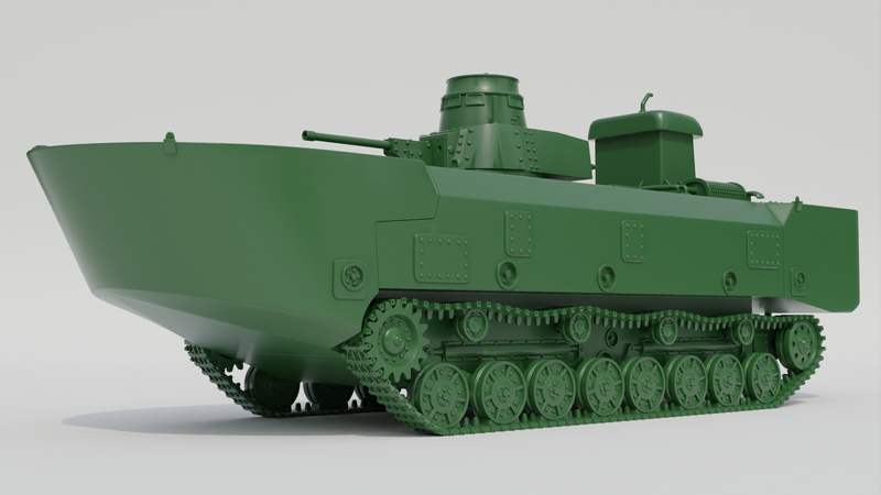 Type 3 Ka-Chi Amphibious Medium Tank - Japanese  Army - 28mm Scale - Bolt Action - wargame3d