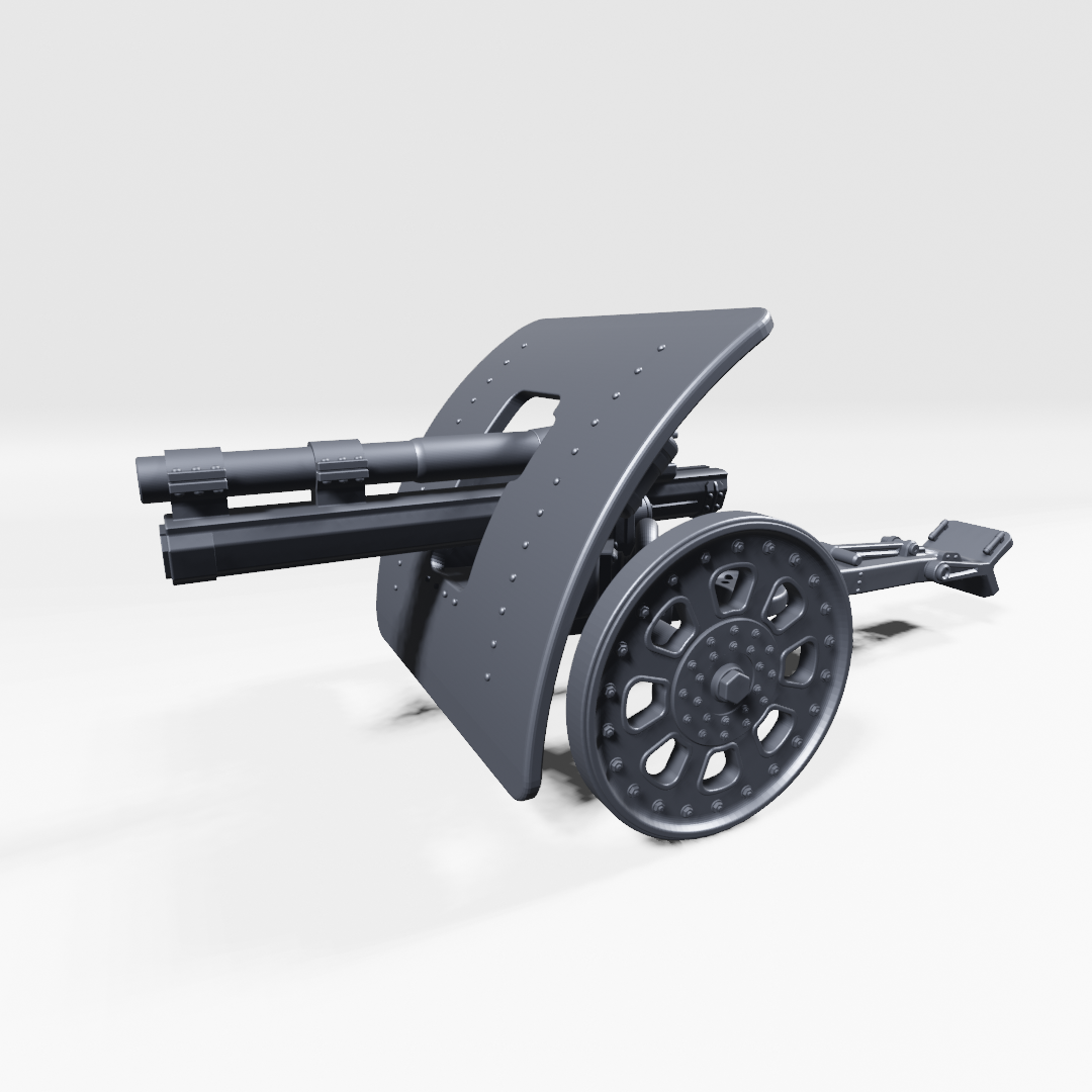 Bofors 105mm Howitzer Model 1924 - Fighting Vehicles of the East Indies Armies - UK Army - 28mm Scale -  wargame3d