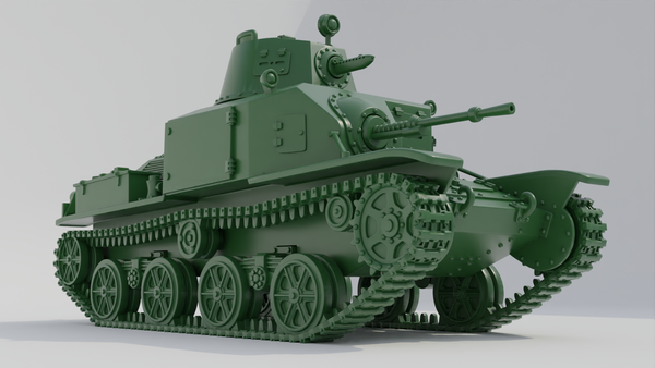 Tankette Type 92 Jyu-Sokosha (late) - Japanese Army - 28mm Scale - Bolt Action - wargame3d