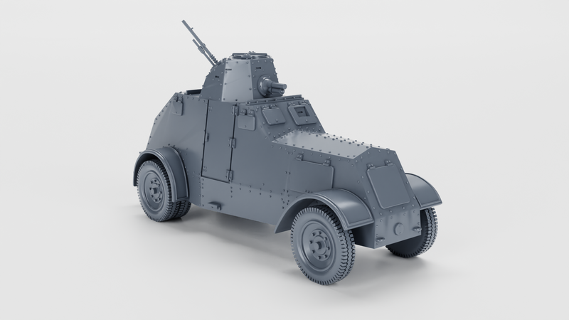 Heavy Armored car Wz.29 Ursus - Polish Army - 28mm Scale - Bolt Action - wargame3d