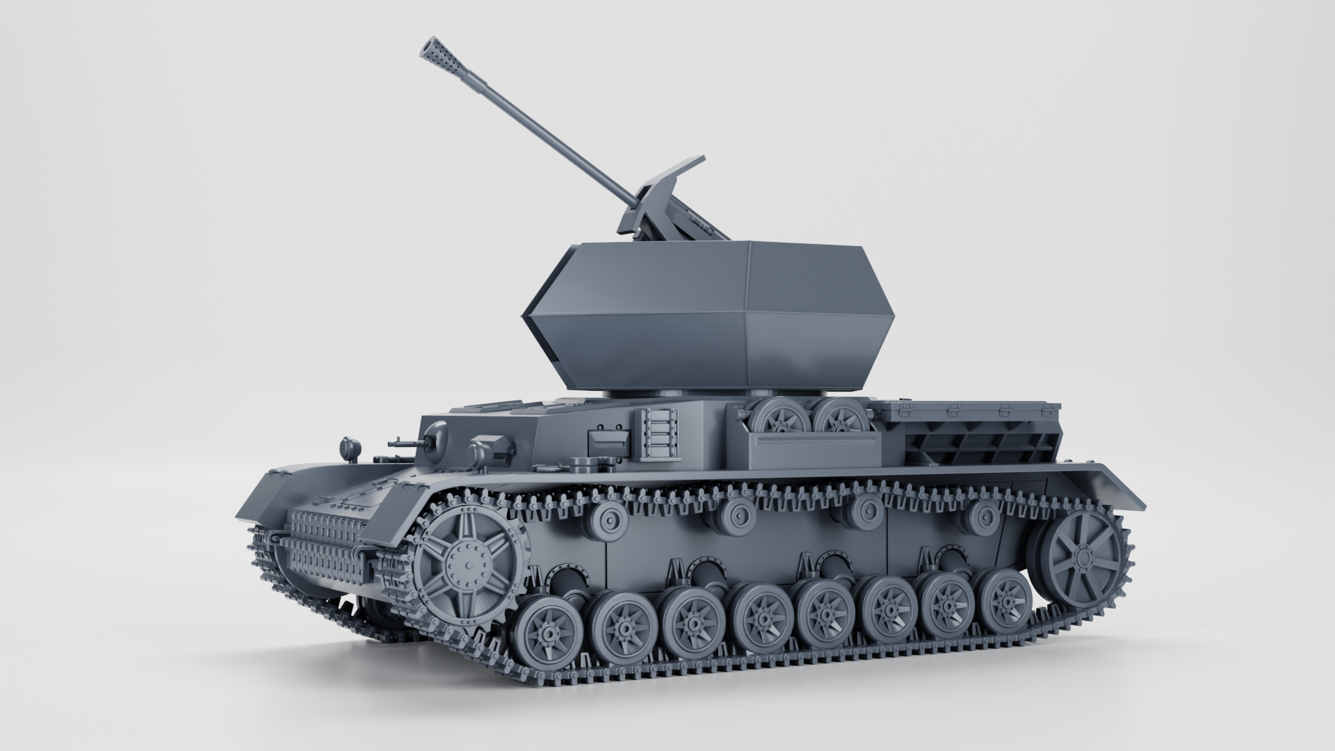 Flakpanzer IV “Ostwind” (3.7cm Flak 43) - WWII - German Army -  wargame3d- 28mm Scale