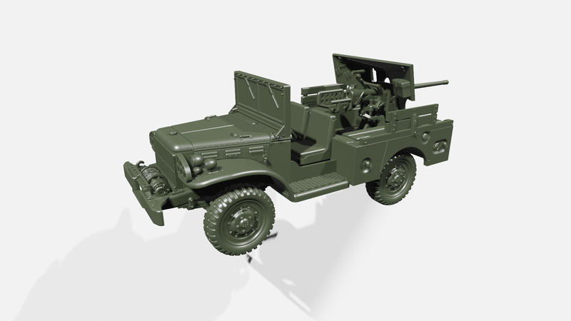 Dodge WC55 with 37mm M6 GMC - US Army - Bolt Action - wargame3d - 28mm Scale