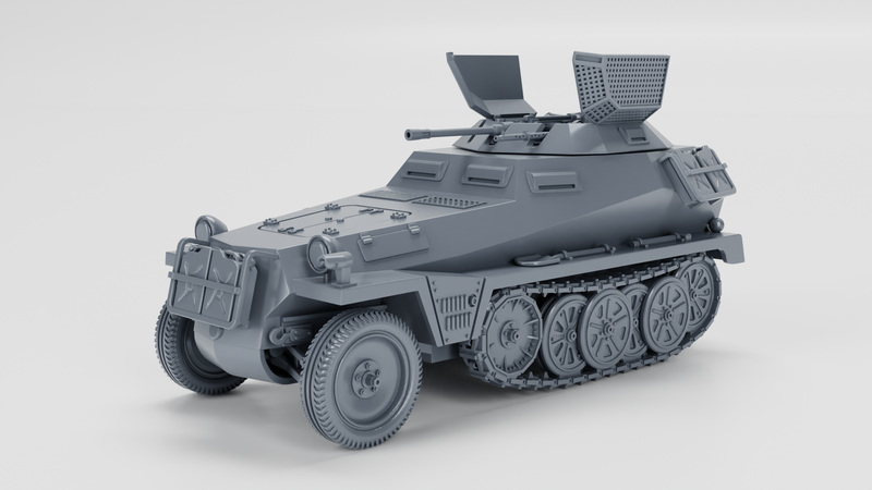 Sd.Kfz.250.9 Alte with 2cm Kwk - German Army - 28mm Scale - Bolt Action - wargame3d