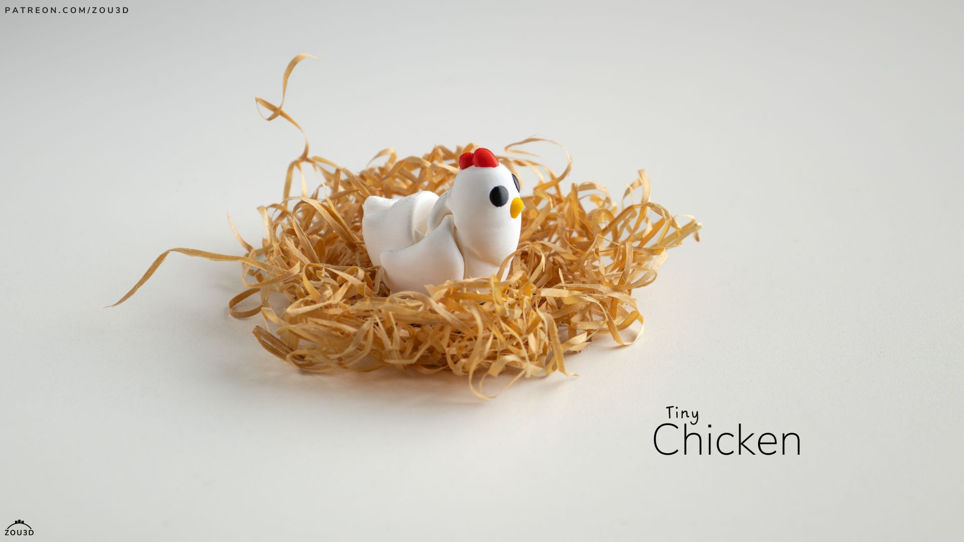 Tiny Chicken - Articulated - Keychain - Desk Ornament - ZOU3D