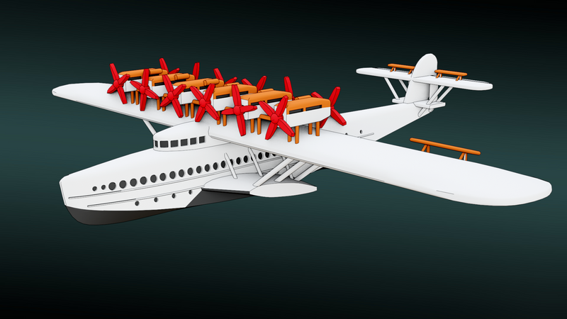 Dornier Do X - Commercial Transcontinental Planes - 1/200 Scale - wargame3d