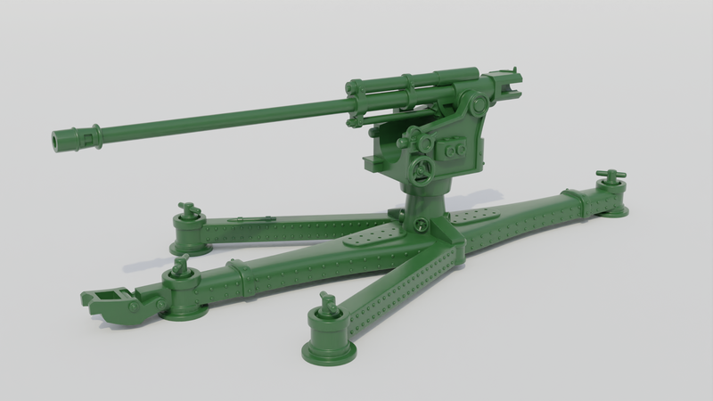 Bofors 80mm 29-38M AA Gun - Hungarian Army - 28mm Scale - Bolt Action - wargame3d