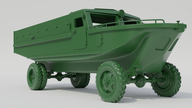 Type 2 Su-Ki Amphibious Truck - Japanese  Army - 28mm Scale - Bolt Action - wargame3d