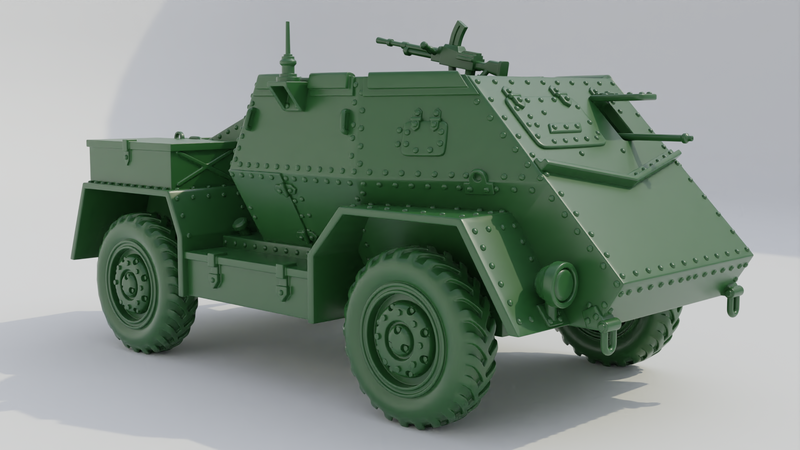 Armoured Carrier Wheeled Indian Pattern Mk.II - UK Army - 28mm Scale - Bolt Action - wargame3d