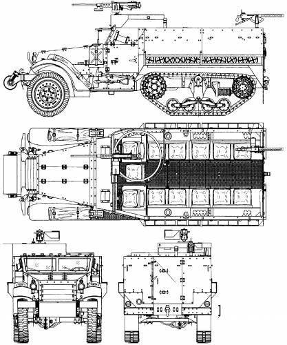 M5 half-track - US Army - Bolt Action - wargame3d- 28mm Scale