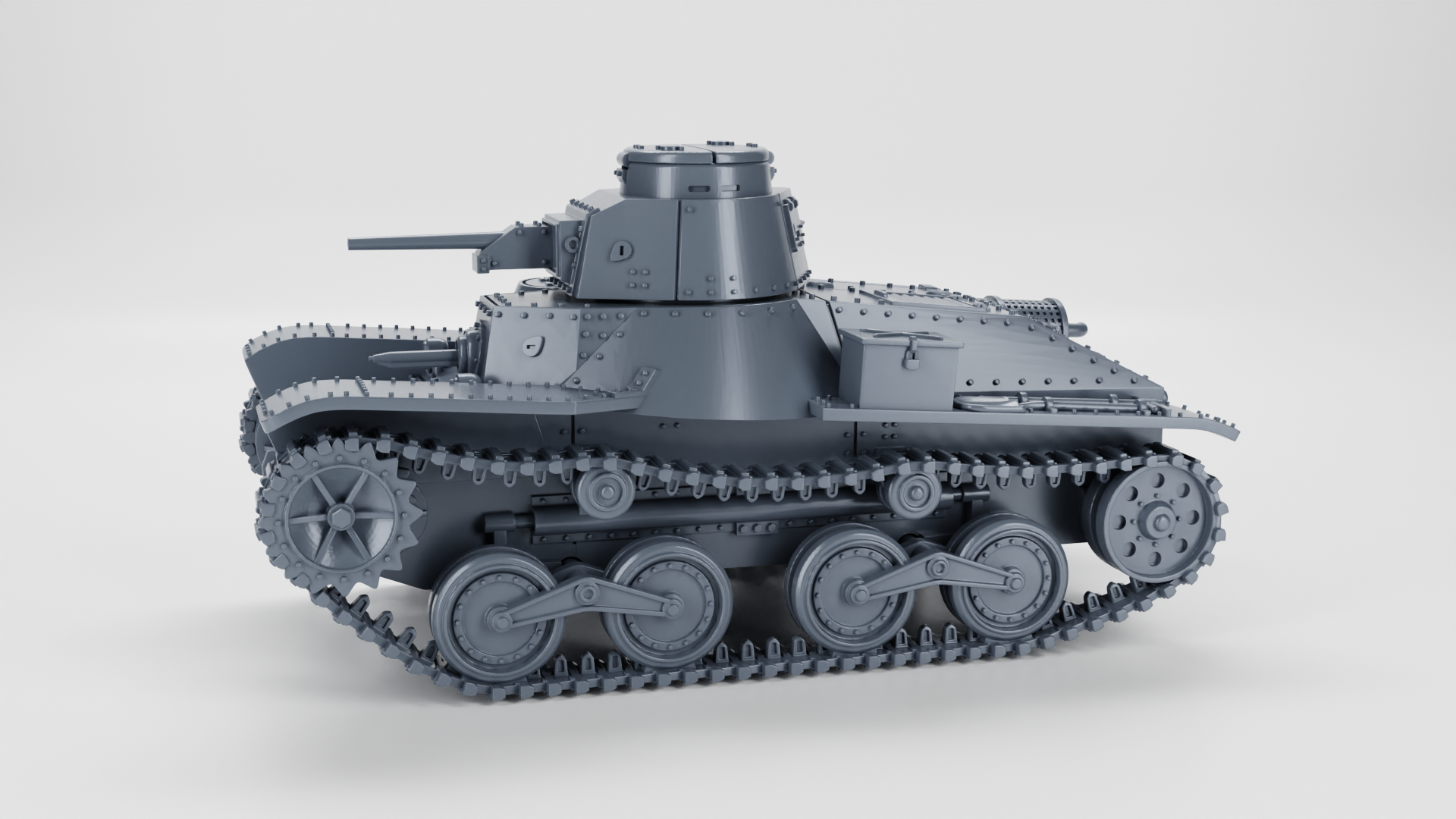 Type 95 Ha-Go Light Tank - Japanese Army - 28mm Scale -  wargame3d