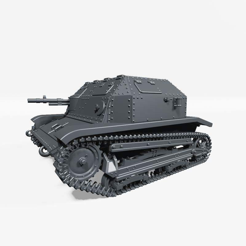 Tankette TK-3 + Trailer - Polish Army - 28mm Scale - Bolt Action - wargame3d