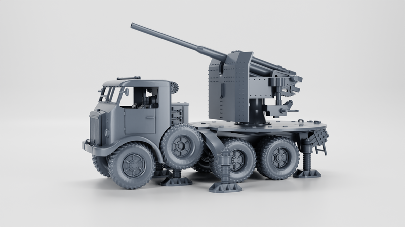 Breda 52 with 90-53 Self-Propelled Gun Truck - Italian Army - 28mm Scale - Bolt Action - wargame3d