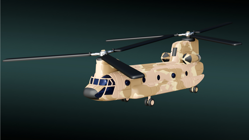 Boeing CH-47 Chinook - Vietnam War Aircraft - 1/200 Scale - wargame3d