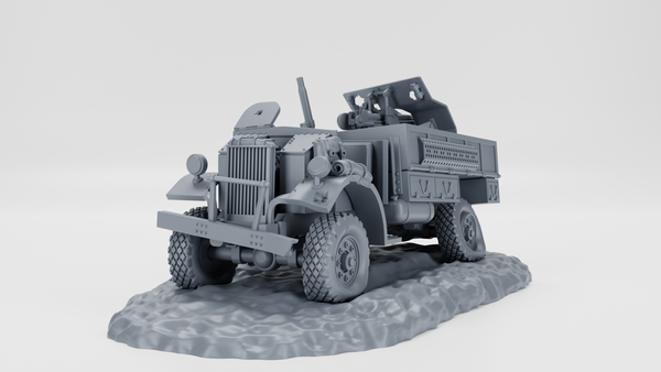 Destroyed Ford F-30 LRDG - US Army - 28mm Scale - Bolt Action - wargame3d