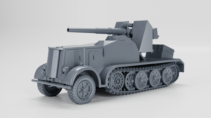 Sd.Kfz.8 - 8.8cm Flak 18 - German Army - 28mm Scale - Bolt Action - wargame3d