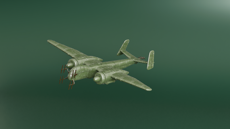 Heinkel He-219 Uhu (Eagle-Owl) - WWII Battle Planes - 1/200 Scale - wargame3d