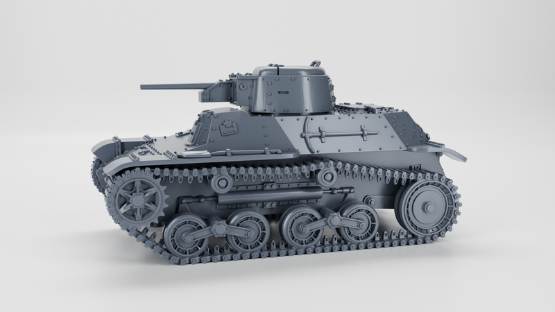 Type 97 Te-Ke Tankette - Japanese Army - 28mm Scale - Bolt Action - wargame3d