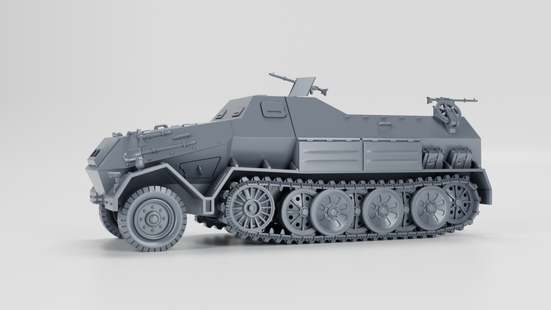 Sd.Kfz.8 DB10 Gepanzerte 12t - German Army - 28mm Scale - Bolt Action - wargame3d