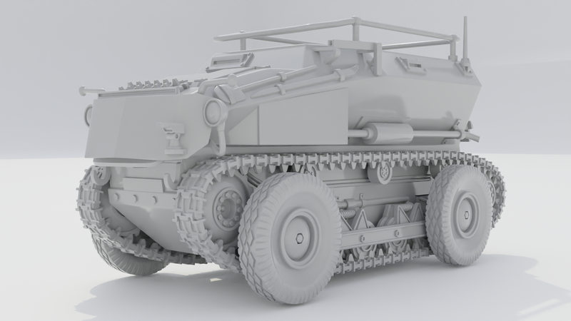 Sd.Kfz.254 Tractor - German Army - 28mm Scale -  wargame3d