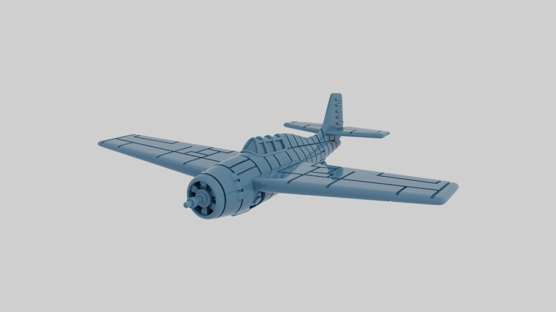 Grumman F4F Wildcat - Battle Planes of WWII - 1/200 Scale - wargame3d