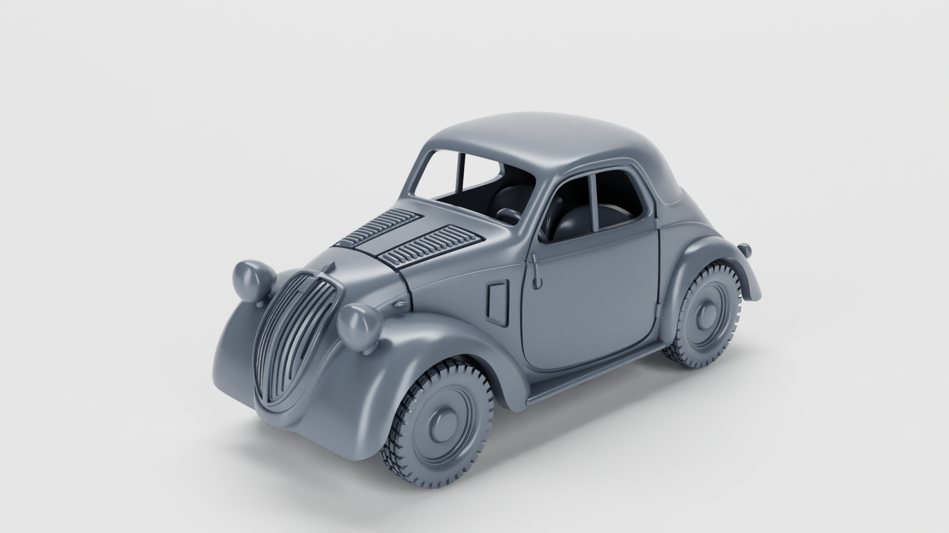 Fiat 500 Topolino (Italy) - Italian Army - 28mm Scale -  wargame3d