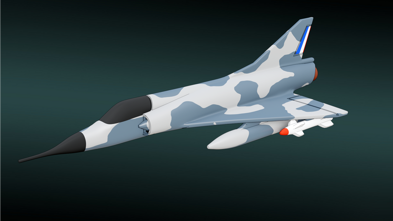 Dassault Mirage III - Cold War Jets and Helicopters - 1/200 Scale - wargame3d