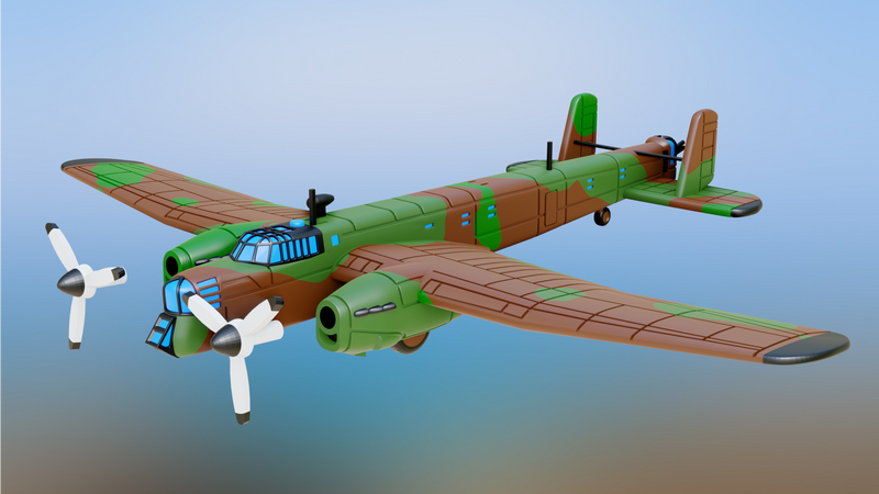 A.W.38 Whitley - Aircraft of Varsity Operation - 1/200 Scale - wargame3d