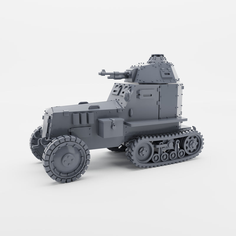 Half-track Wz.28 - Armored car model 28 - Polish Army - 28mm Scale - Bolt Action - wargame3d