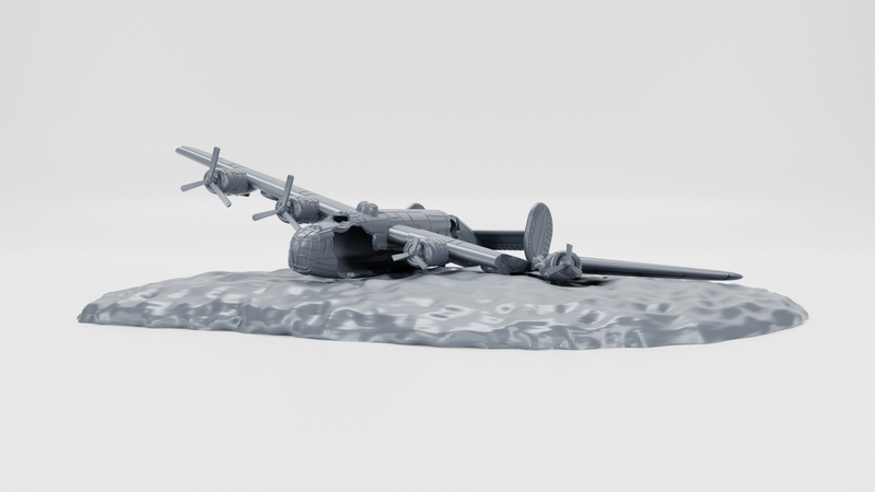 Crashed Consolidated B-24D Liberator - 1 Markers - 40mm Markers - Bolt Action - wargame3d